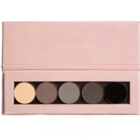 Palette de fards à paupières personnalisée avec logo, 5 couleurs, 26 mm, en métal, hautement pigmentée, imperméable, fard à paupières mat et scintillant