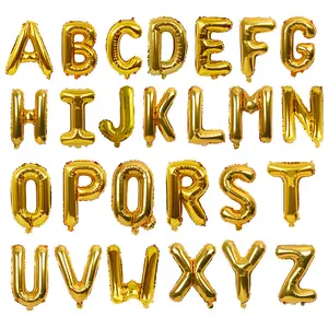 16 Inch Engelse A-Z Kleine Letter Ballon Verjaardag Bruiloft Decoratie Rood Aluminium Film Ballon Groothandel Letter Globos