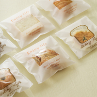 Nouvel arrivage : Sac en papier pour pain de petit-déjeuner, résistant à l'huile, auto-adhésif, avec fenêtre transparente en plastique gaufré