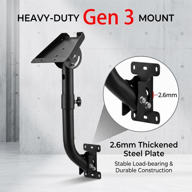 Adjustable Carbon Steel Powder Coated Starlink Mount Triangle Bracket Heavy Duty Roof/Wall Mount for Starlink Dish Weatherproof