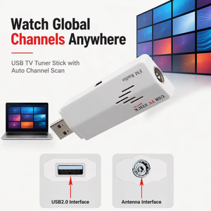 Clé USB TV analogique mondiale NTSC PAL SECAM, tuner USB 2.0 pour PC, <span class=keywords><strong>ordinateur</strong></span> portable, <span class=keywords><strong>ordinateur</strong></span> de bureau, plug and play, radio FM, télécommande - Product Image 6