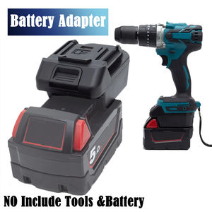 Convertidor de adaptador de batería para <span class=keywords><strong>Milwaukee</strong></span> <span class=keywords><strong>18V</strong></span> Litio a para herramienta eléctrica de <span class=keywords><strong>taladro</strong></span> eléctrico inalámbrico de <span class=keywords><strong>18V</strong></span> (sin batería) - Product Image 2