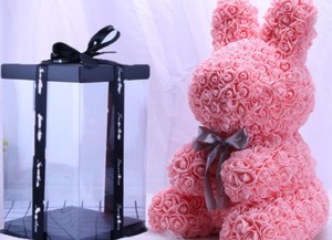 AYOYO OEM Rose Lapin Simulation Fleur Immortelle Mousse Rose <span class=keywords><strong>Maman</strong></span> Cadeau Fête des Mères 2026 - Product Image 5