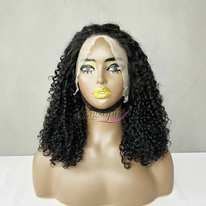 Perruque bouclée Pixie SDD, perruques en cheveux humains brésiliens, vente en gros, cheveux naturels avec perruques frontales en dentelle pour femmes - Product Image 2