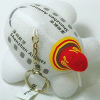 Meilleur cadeau souvenir de compagnie aérienne 10cm porte-clés d'avion souple en peluche jouets pour enfants
