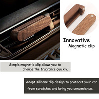 Diffuseur de parfum pour voiture décoratif personnalisé, diffuseur de parfum en bois, recharge pour sortie d'air de voiture, clip de ventilation