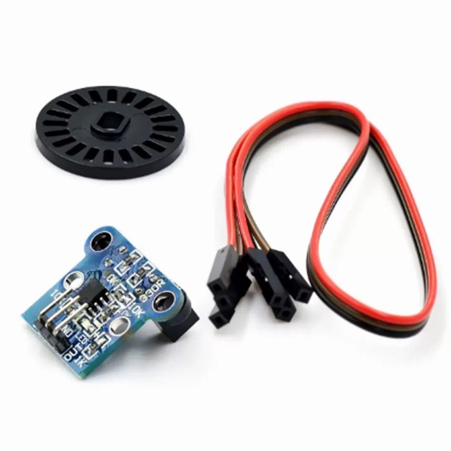 HC-020K Photoelectric Speed Measurement Module Four-wheel Drive Car Speed Two-speed Measurement with Code Disc Encoder Set