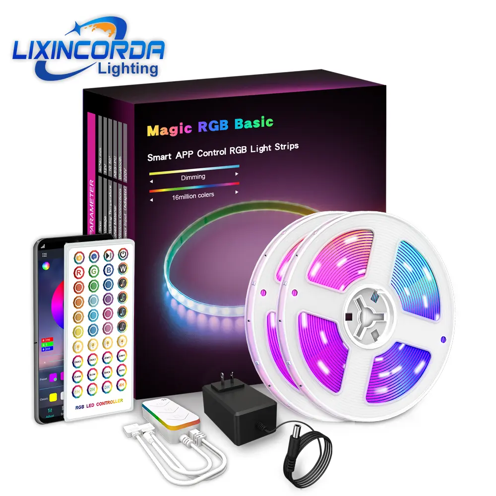 Smart BT App Music Remote LED Strip IR Smart 5050 Flexible Waterproof RGB LED Strip Light