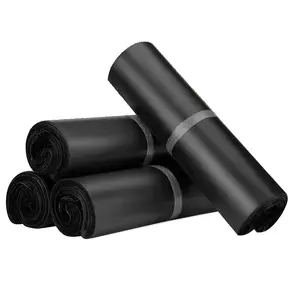 Eco-friendly 170*300mm Pacote Plástico Preto Pacote Pano Embalagem Envelope Poly Mailer Bag Polymailer - Product Image 1