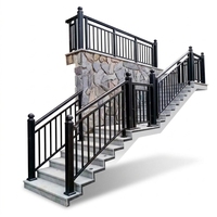 Balustrade en alliage d'aluminium moderne et durable, résistante à la rouille, pour l'extérieur, garde-corps de sécurité pour escalier, balcon, terrasse, résidentiel et commercial