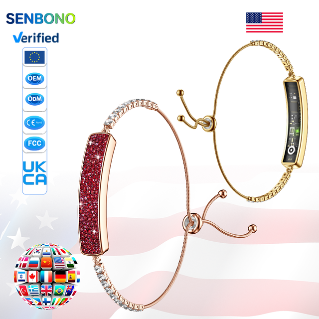 SENBNO B5 Android Smart Fashion Bracelet TFT 5ATM Waterproof Zinc Alloy Heart Rate Sleep Tracker Menstrual Cycle Tracker