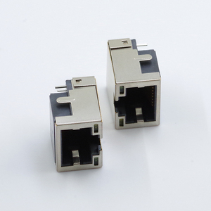 Connecteur Ethernet RJ45 blindé JISJACK série 4.2 8P8C SMT traversant avec languette LED intégrée - Product Image 2