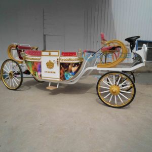 Carruaje Eléctrico de Lujo para Bodas, Sin Techo, Nuevo Producto con 4 Ruedas de Acero, Utilizado para Recorridos Turísticos Reales y Carretas Tiradas por Caballos - Product Image 5