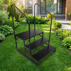 Pieds de table en métal noir 70 x <span class=keywords><strong>72</strong></span> cm, bases de table trapézoïdales pour tables à manger, tables basses et tables de travail sur mesure - Product Image 5