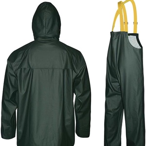 Manteau <span class=keywords><strong>de</strong></span> <span class=keywords><strong>pluie</strong></span> imperméable <span class=keywords><strong>de</strong></span> pêcheur avec Logo et pantalon à bretelles avec combinaison <span class=keywords><strong>de</strong></span> <span class=keywords><strong>pluie</strong></span> - Product Image 4