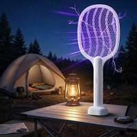 Piège à moustiques électrique à double usage avec lumière UV, batterie intégrée, grande couverture