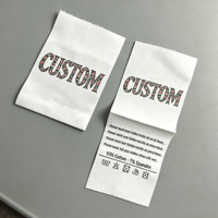 Ensemble d'étiquettes tissées personnalisées de luxe pour entreprises, étiquettes suspendues, logo de marque personnalisé, étiquettes pour vêtements