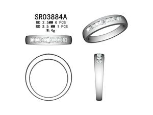 Bague de couple en argent Sterling 925 pour femme, anneau simple en zircon pour étudiante, bijoux féminins - Product Image 4