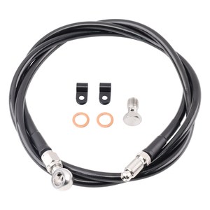 ชุดดับเบิ้ลคลัตช์สแตนเลสสตีลถักสีดำ Aosu รุ่นใหม่ 89-98 สำหรับ 240SX S13 S14 พวงมาลัยซ้าย JDM อะไหล่แต่งรถดริฟท์ FDJ-215 - Product Image 2
