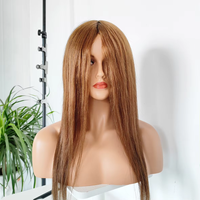 Perruque Topper Sans Colle en Cheveux Humains Vierges HD de Haute Qualité, Base en Soie 6x6 Pouces, Dentelle Française, Vente en Gros