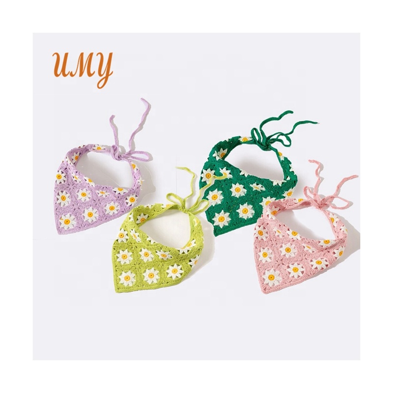 Изготовленный На Заказ вязаные головные обручи cottagecore повязкой в виде ромашки хиппи крючком одежда для купания