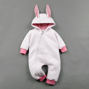 Vêtements pour bébés en gros aux États-Unis, combinaison à capuche en coton pour bébé avec oreilles, motif animal - Product Image 2