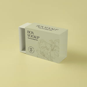 Caja de regalo verde tierno, embalaje de cartón impreso, estilo cajón, bolsa de papel. - Product Image 3