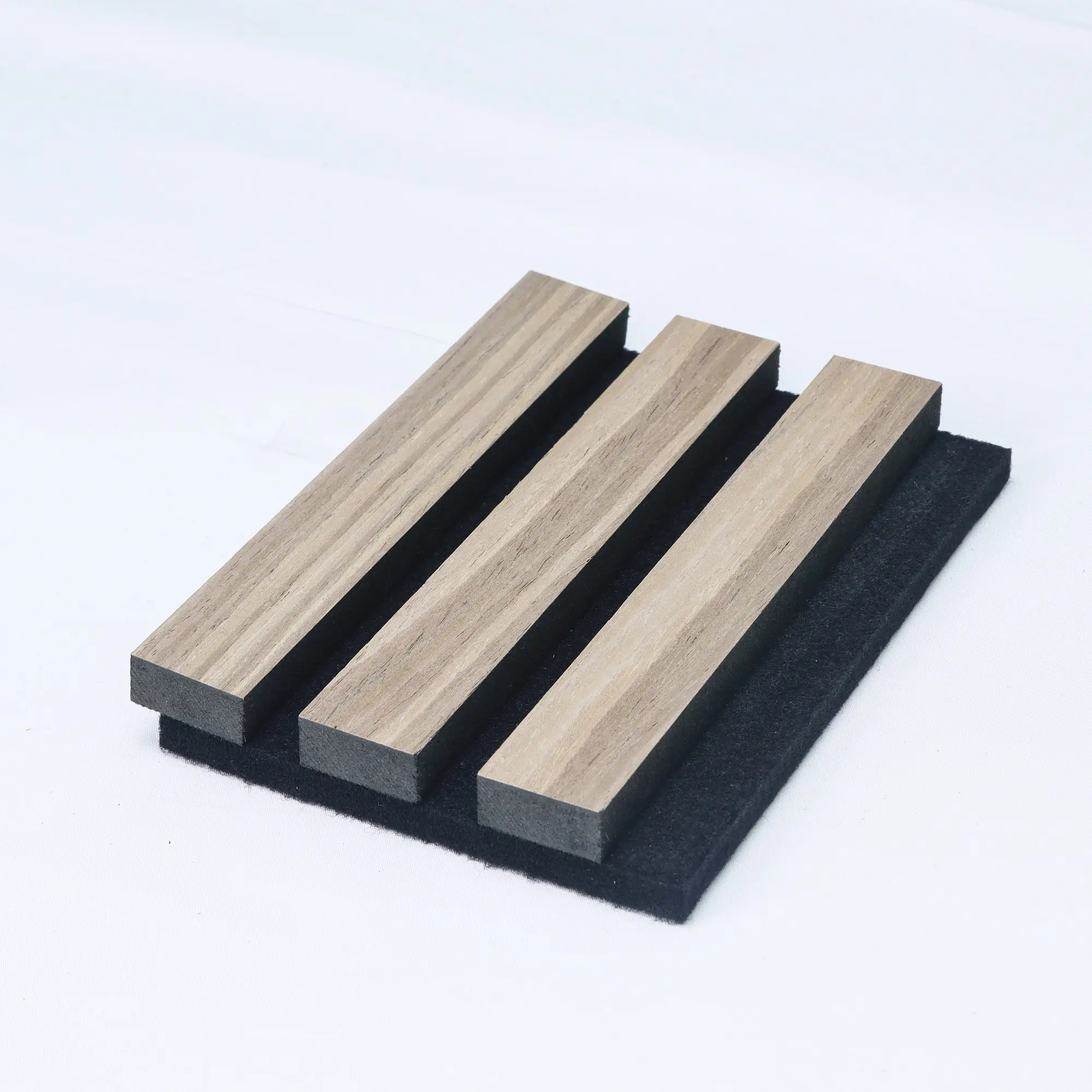 Amer Sound Absorption Material Fireproof Melamine Finish Wood Surface Slat Polyester Fiber Wall Panels