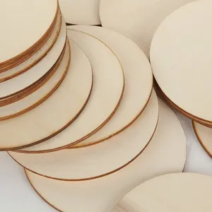 Basswood Plywood 15 Pack Unfinished Wood 4 zoll Round Wood Discs für DIY für House Aircraft Ship Boat Arts und Crafts