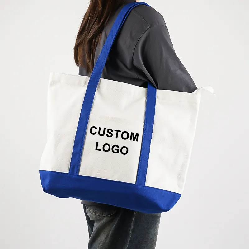 Kişiselleştirilmiş yeniden toptan reklam promosyon özel organik baskılı taşıma tuval Tote alışveriş doğal pamuklu çanta