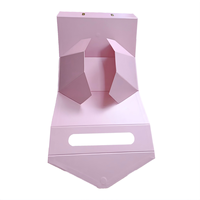 Boîte d'expédition et sac en papier personnalisés avec logo, en carton rose, imprimés par sérigraphie, pour bijoux, miel, chaussures de mariage, vente en gros de luxe