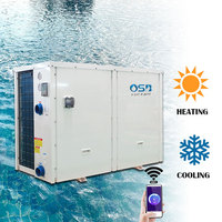 Chauffe-piscine solaire OEM 35KW à pompe à chaleur, échangeur de chaleur en titane économe en énergie, pour usage domestique, commercial et hôtelier, à source d'air