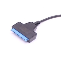 Cable Adaptador USB 2.0 SATA para Disco Duro Externo SSD/HDD, Cable Adaptador USB2.0 SATA DC para Disco Duro