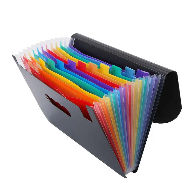 Expanding File Folder A4 12 Pockets File Organizer Bill Document Receipt Filing Box Accordion Folders