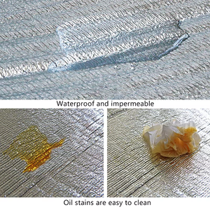 Colchón Impermeable de PVC 2x2m para Camping y Uso en Exteriores, Color Plateado - Product Image 3