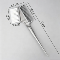 Brosse à colorer les cheveux professionnelle en plastique avec manche en queue de rat, outil portable pour coloration et mèches en salon, logo personnalisé