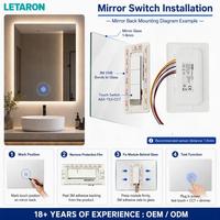 Controlador de 3 Teclas con Sensor Táctil, Atenuación Continua CCT, Desempañador, DC12/24V para Sistema de Iluminación de Espejos de Baño, Suministro de Fábrica