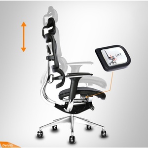 Silla de Oficina Ergonómica de Malla, Ajustable, Giratoria, Elevable, Apilable, Ejecutiva, con Respaldo Alto y Elegante - Product Image 5
