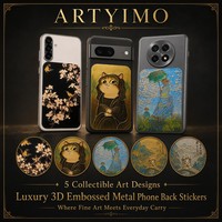 Pegatinas 3D en relieve de metal para la parte trasera del teléfono, regalo personalizado, decoración, venta directa de fábrica, ODM, OEM, pegatinas de lujo con textura para móviles, CE EN71