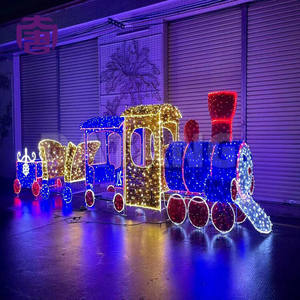 Guirnalda de Luces LED Impermeables IP65 con Forma de Tren, Camión o Autobús de Santa Claus para Decoraciones Navideñas, de Año Nuevo y de San Valentín para Exteriores, Tamaño Grande - Product Image 2