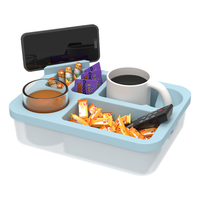 Nouveautés : Organisateur de canapé en silicone, boîte à collation étanche avec porte-gobelet et support pour téléphone, idéal pour lit, siège de voiture, plage
