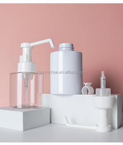 Flacone in Plastica PET Bianco Rotondo Vuoto da 300ml 500ml 800ml con Pompa a Beccuccio Lungo, Produzione Diretta Cinese - Product Image 4