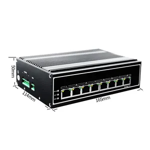 RJ45 Switch industrial unmanaged Din Rail 8 Port Gigabit Ethernet Industrial Switch With DC input and alarm output