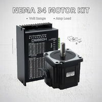 Kit 4.5A Nema 34 Motor Stepper Kit 4.5Nm dengan DM860H Diameter poros 14mm 4.5Nm Motor Driver
