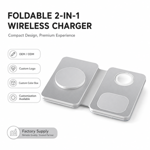 สินค้ามาแรงปี 2026 แท่นชาร์จไร้สายแม่เหล็กพับได้ 3 in 1 อลูมิเนียม 15W สำหรับ iPhone Watch AirPods - Product Image 1
