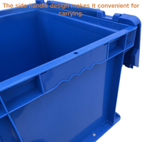Caisse de stockage logistique empilable en plastique écologique à prix d'usine, caisse en plastique réutilisable à couvercle rabattable, couleur personnalisée, recyclable