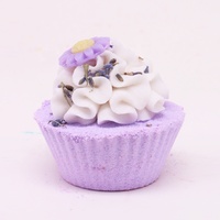 Bain cupcake relaxant bio pour bombe Sel de bain naturel hydratant nourrissant violet Bain effervescent adapté aux enfants Vente en gros