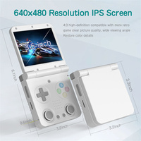 Nouvelle console de jeu portable Miyoo Mini Plus Flip Flip-top, écran tactile de 2,8 pouces, résolution 640x480, 64 Go, affichage couleur rétro nostalgique