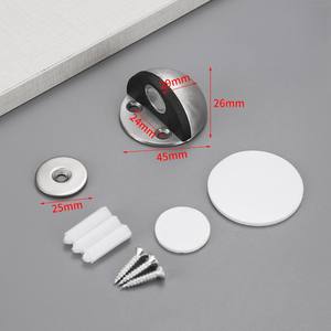 Butée de porte robuste en acier inoxydable 304 moderne avec pare-chocs en caoutchouc, fixation par vis, pour la maison, l'hôpital, le bureau et l'hôtel - Product Image 4