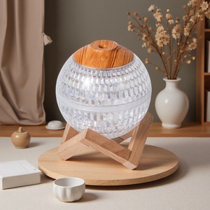 Humidificateur d'air intelligent portable mini, diffuseur d'aromathérapie, capacité 350 ml, design boule de cristal, veilleuse colorée pour - Product Image 1